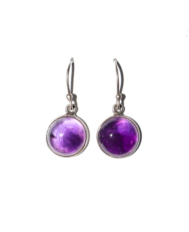 Amethyst 925 sterling silver earrings