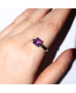 Amethyst 925 sterling silver ring