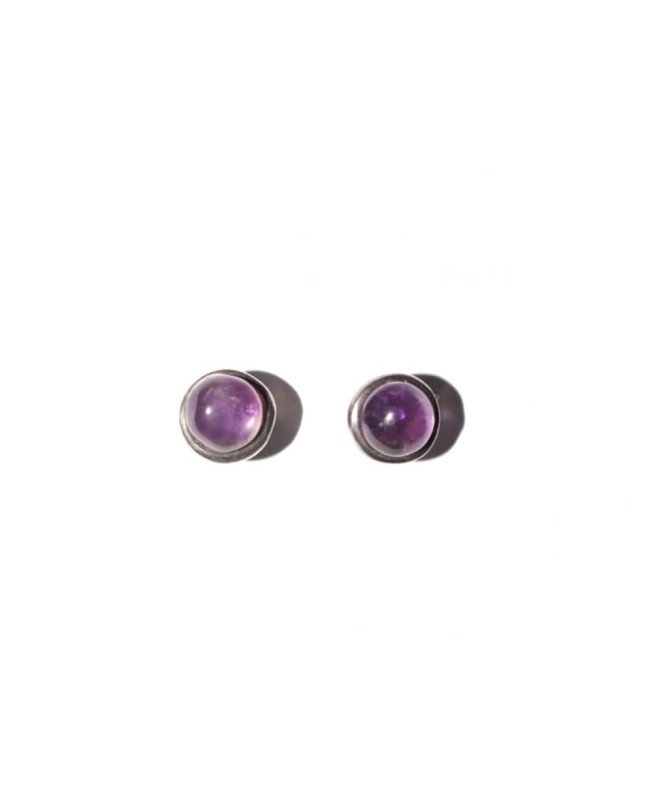 Amethyst 925 sterling silver stud earrings